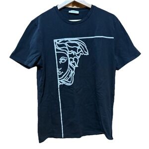 Versace Collection T Shirt Black & Silver Model V800883S Men's Large NWOT